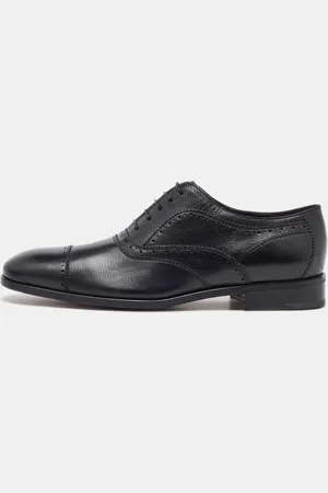 Salvatore Ferragamo Leather Brogue Lace Up Oxfords Size 41.5