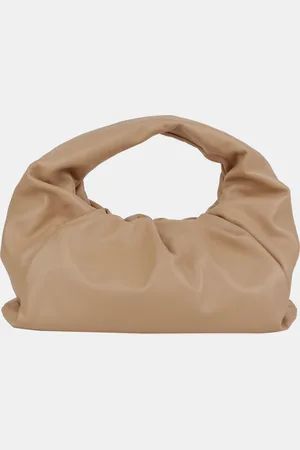 Bottega Veneta Leather Shirring Shoulder Pouch Bag