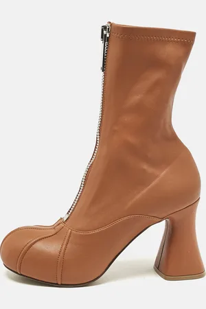 Stella McCartney Faux Leather Groove Ankle Length Boots Size 38
