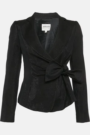Emporio Armani Lurex Cotton Wrap Around Blazer S