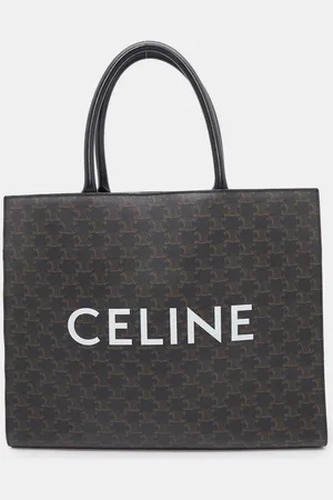 Céline Coated Canvas Leather Triomphe Horizontal Tote Bag