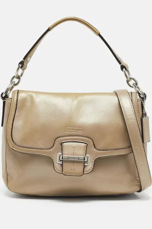 Coach Metallic Leather Taylor Flap Bag