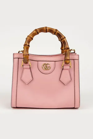Gucci Leather Mini Diana Bamboo Tote Bag