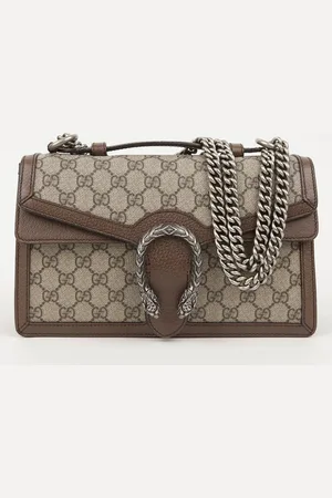 Gucci Dionysus Leather and Canvas Shoulder Bag