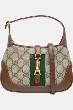 Gucci /Brown Mini GG Supreme Jackie 1961 Crossbody Bag