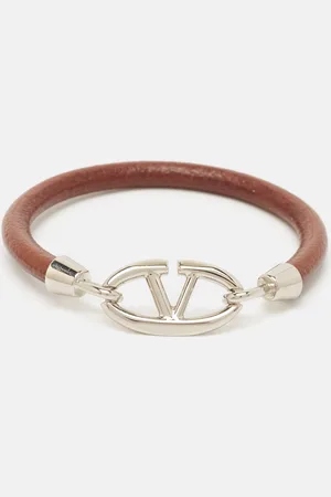 VALENTINO VLogo Bold Edition Leather Tone Bracelet