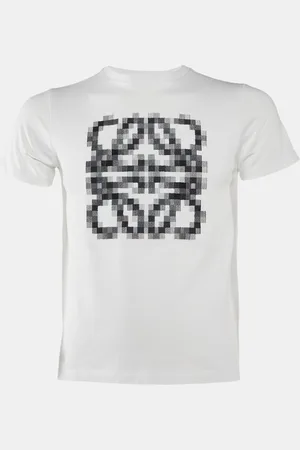 Loewe Pixelated Anagram Embroidered Cotton T-Shirt XS