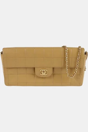 CHANEL Chocolate Bar Flap Shoulder Bag