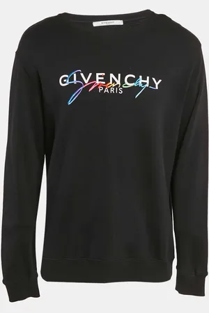 Givenchy Signature Embroidered Cotton Knit Crewneck Sweatshirt M