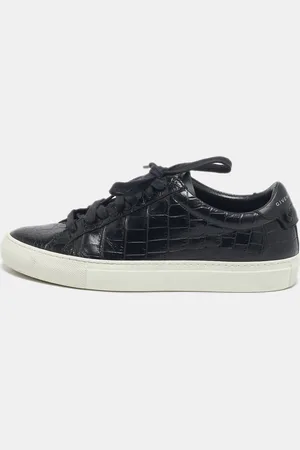 Givenchy Croc Embossed Leather Urban Street Sneakers Size 38.5
