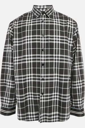 Burberry Check Cotton Long Sleeve Shirt XXXL