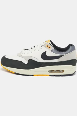 Nike Mesh and Leather Air Max 1 Athletic Department Light Bone University Gold Sneakers Size 44