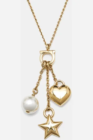 Salvatore Ferragamo Faux Pearl Tone Necklace