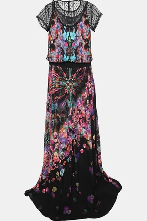 Roberto Cavalli Viscose Maxi Dress XL