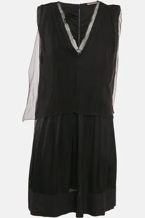 Bottega Veneta Silk Blend V-Neck Short Dress S