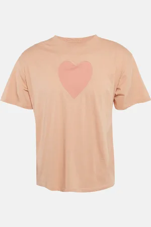 Sandro Peach Heart Jersey Crewneck T-Shirt XL