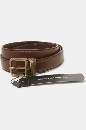 Dolce & Gabbana Leather Buckle Belt 85CM