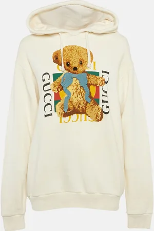 Gucci Teddy Embroidered Cotton Knit Hoodie S
