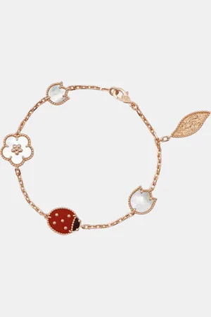 Van cleef 18K Gold Lucky 5 Motifs Spring Bracelet