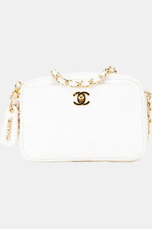 CHANEL Quilted Caviar CC Camera Bag