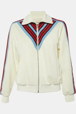 Maje Jersey Striped Trim Manela Zip Up Jacket M