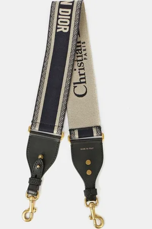 Dior Fabric/Leather Ring Shoulder Strap