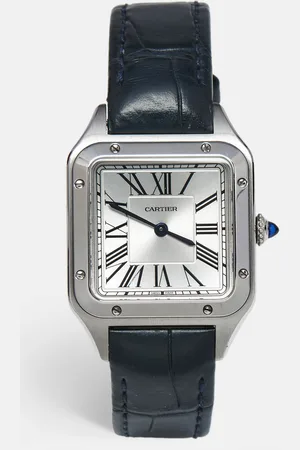 Cartier Stainless Steel Alligator Santos-Dumont WSSA0086 Women