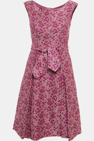 CH Carolina Herrera Floral Jacquard Sleeveless Short Dress S
