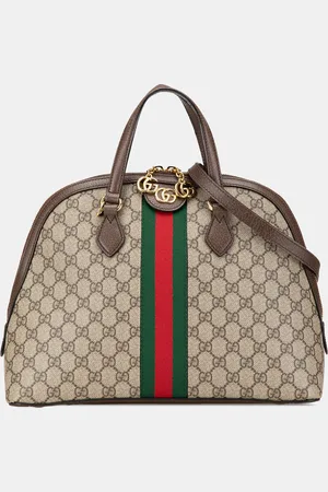 Gucci Canvas Medium GG Supreme Ophidia Web Satchel Bag