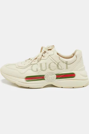 Gucci Leather Vintage Logo Rhyton Sneakers Size 44