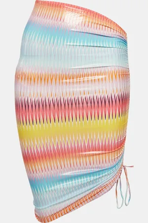 Missoni Chevron Print Ruche Tie-Up Skirt S