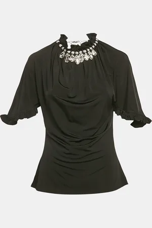 Paco rabanne Jersey Crystal Embellished Top L