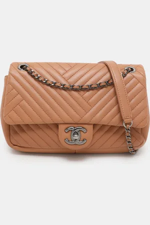 CHANEL Quilted Leather CC Crossing Flap Bag