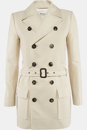 Saint Laurent Saint Laurent Textured Cotton Double Breasted Jacket S