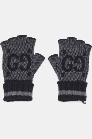 Gucci GG Cashmere Knit Fingerless Gloves S