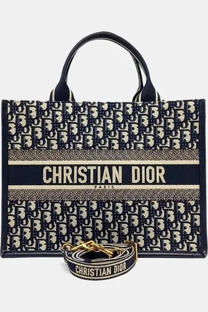 Dior Fabric Oblique Book Tote Medium Bag