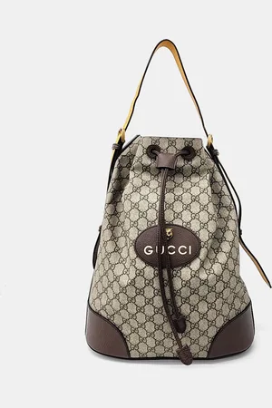 Gucci Brown Coated Canvas PVC Backpack