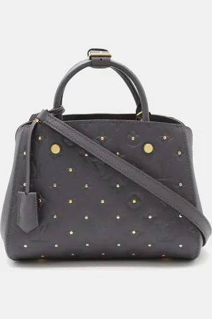 LOUIS VUITTON Studded Monogram Empreinte Leather BB Montaigne Satchel Bag