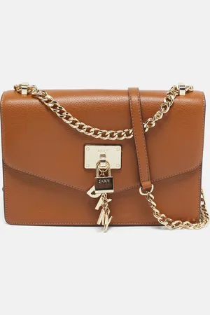 DKNY Leather Elissa Flap Shoulder Bag