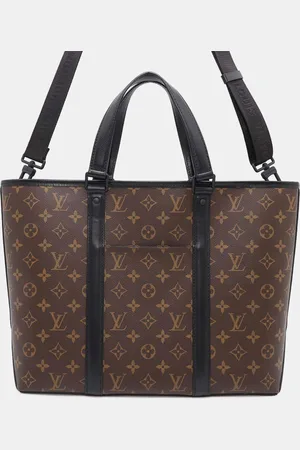 LOUIS VUITTON Monogram Macassar Canvas Weekend PM Tote Bag