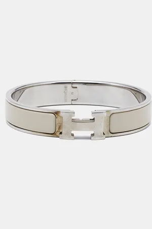 Hermès Clic H Enamel Palladium Plated Bracelet