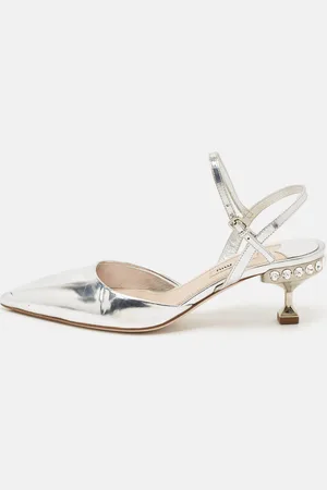 Miu Miu Patent Leather Pointed Toe Slingback Pumps Size 37