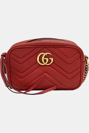 Gucci Leather GG Marmont Mini Crossbody Bag