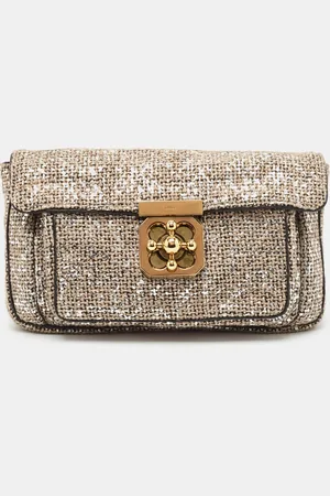 Chloé /Beige Tweed Elsie Clutch