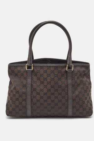 Gucci GG Canvas and Leather Tote