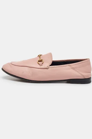 Gucci Light Leather Jordaan Horsebit Loafers Size 41.5