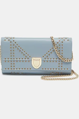 Dior Light Leather Studded ama Wallet on Chain