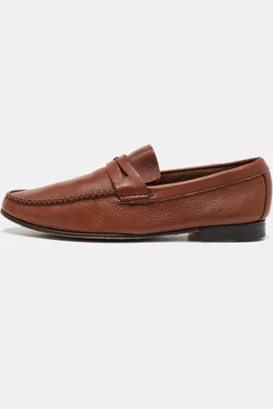 Ermenegildo Zegna Leather Slip On Loafers Size 41