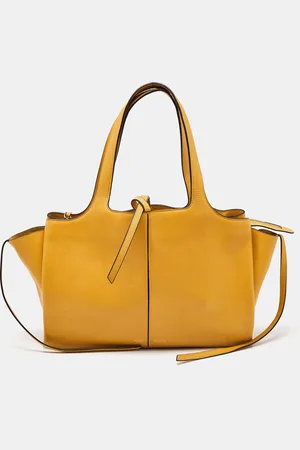 Céline Mustard Leather Trifold Bag
