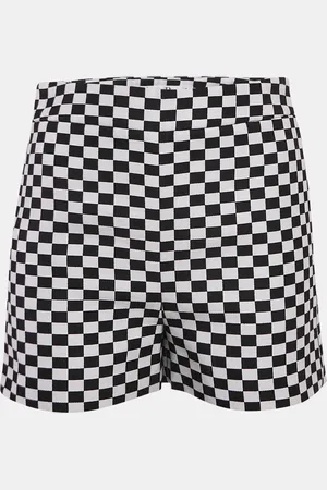 Dior Christian /White Checks Cotton Shorts S